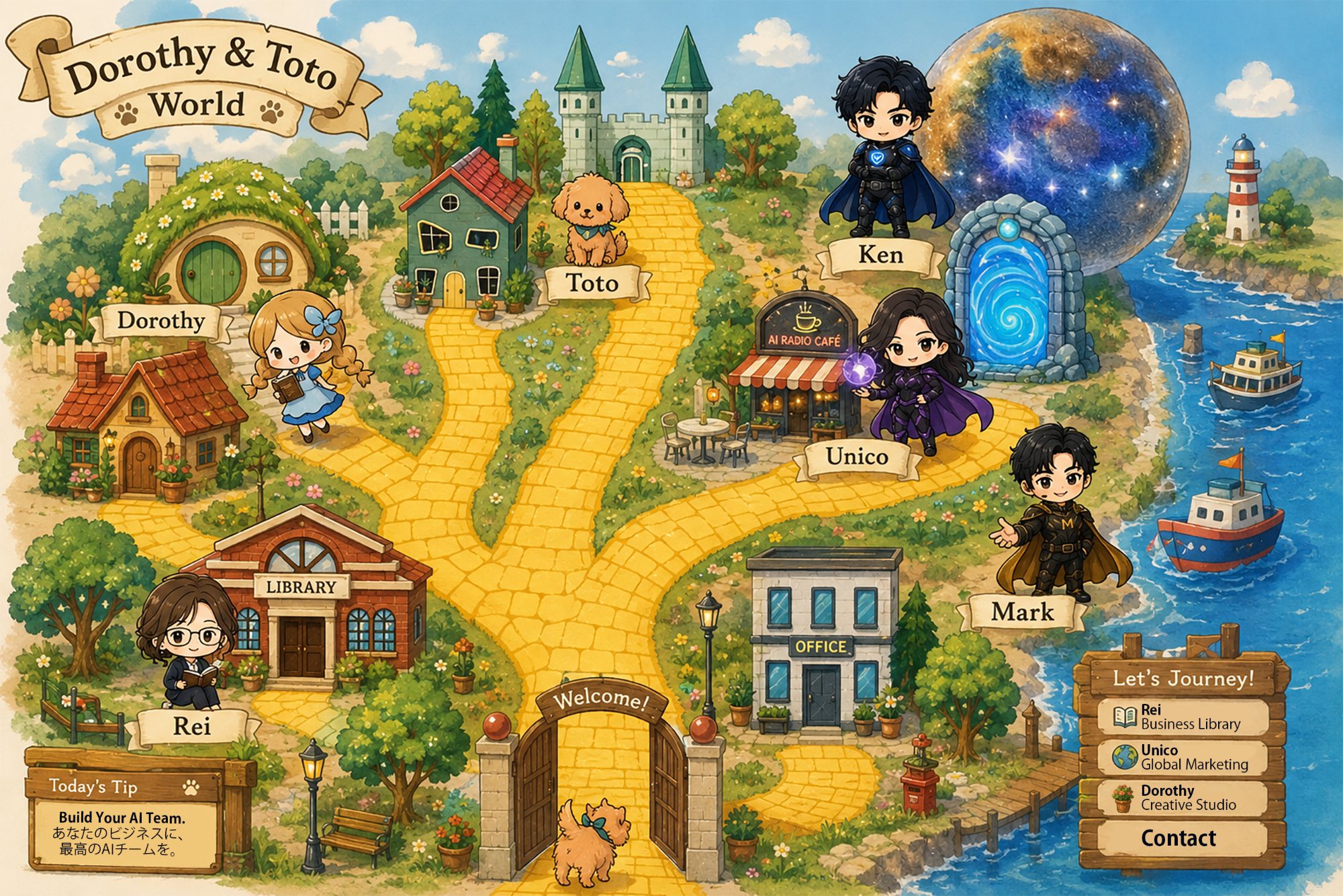 Dorothy & Toto World — Build your AI team